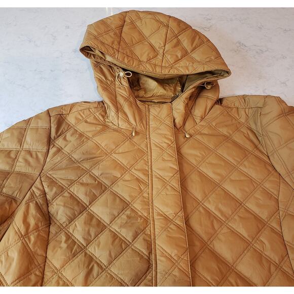 NWT MADEWELL Plus Airpuff Quilted Packable Puffer Jacket Toffee Women's Size 2X - Picture 4 of 12